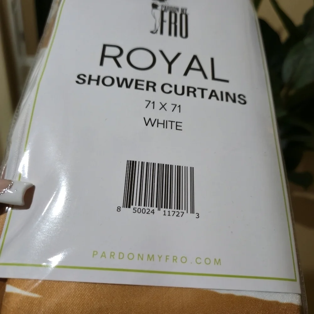 Fabric Shower Curtain/Mat 2-PC Set NEW!! Bathroom Chic/Style/ Royal White